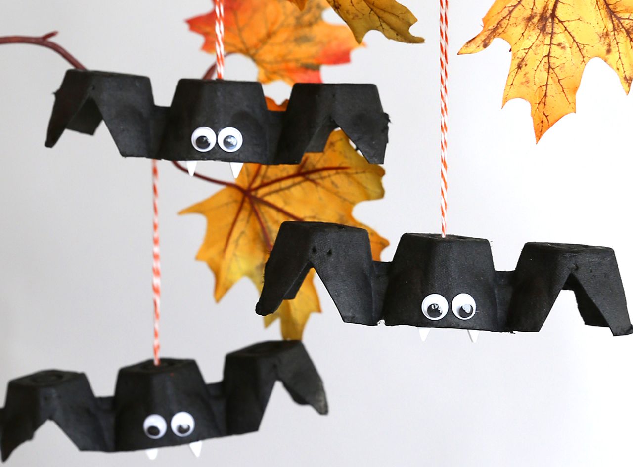 Easy Egg Carton Bat Craft for Kids
