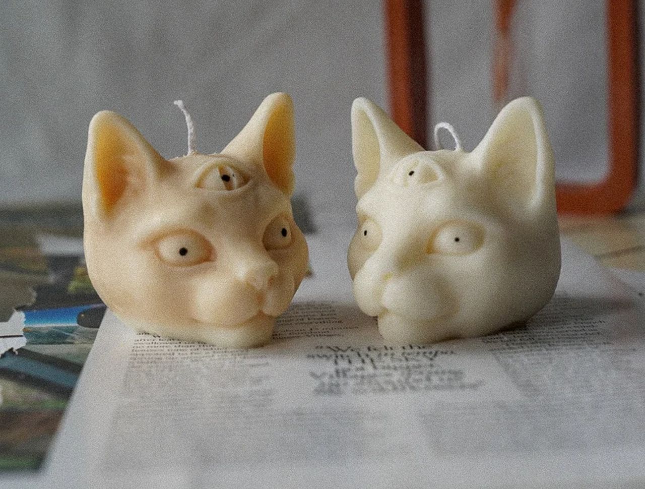 Evil Cat Candle