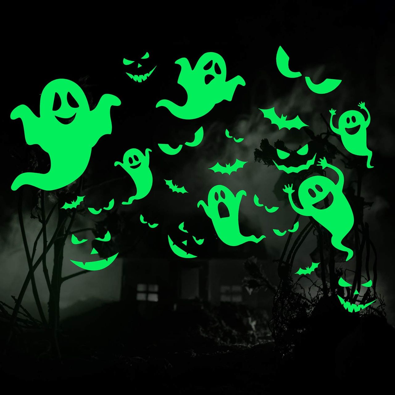 Glow-in-the-dark wall decals for a chilling effect