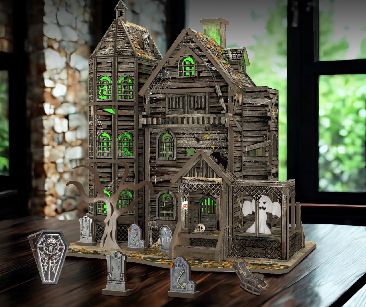Miniature Haunted House Kits with LED