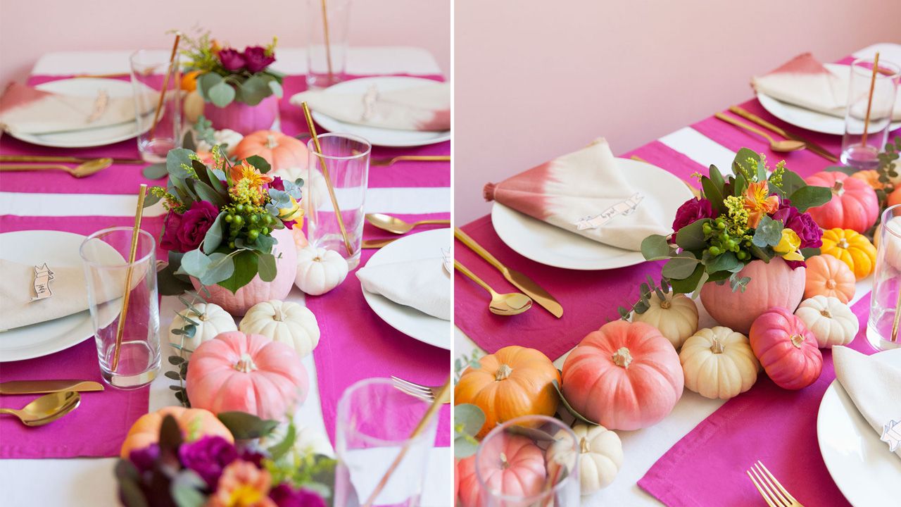 Pink Halloween Decoration Ideas - Set up the Table