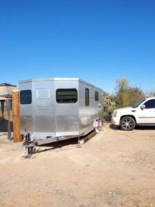 Camping trailer in all aluminum by weroll-exterior