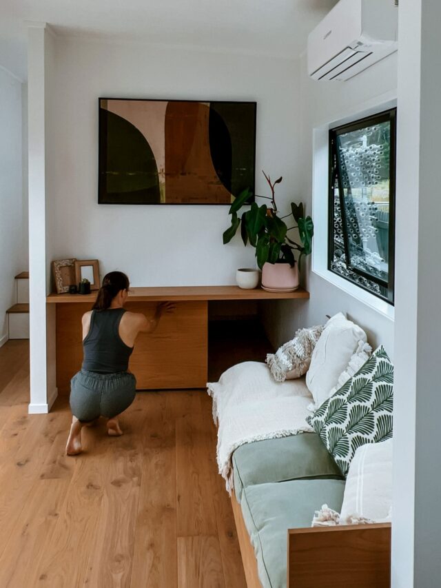 Two Pull-Out Couches Transform Into a Bed in This Tiny House