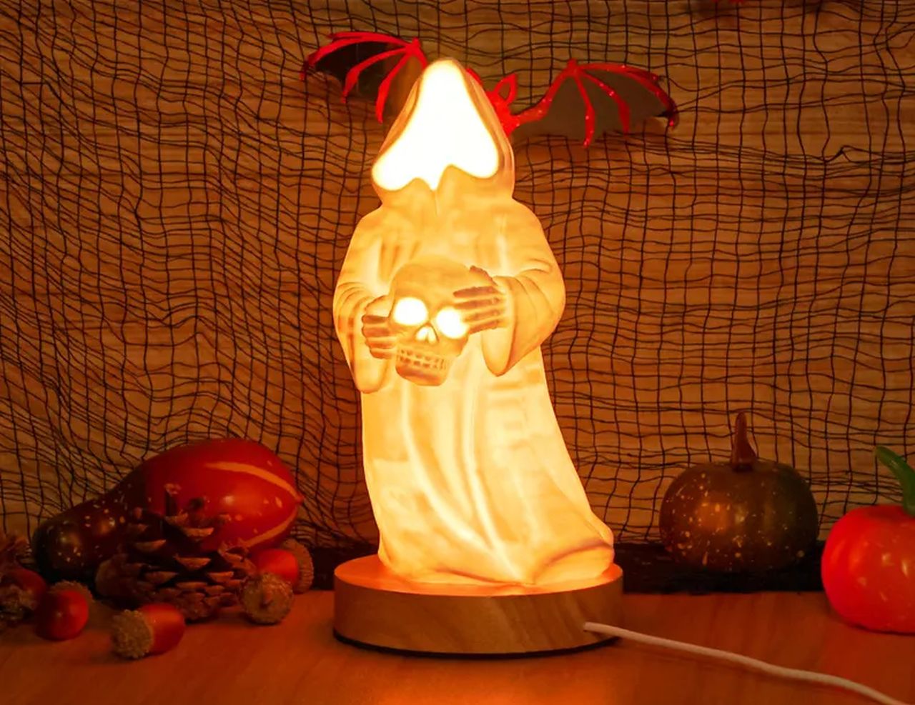 3D Printed Art Skeleton Ghost Lamp