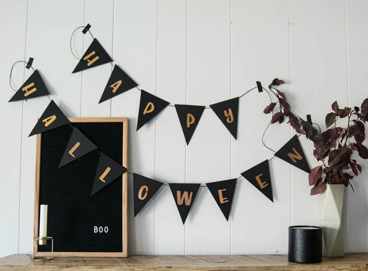 DIY Copper Foil Halloween Garland