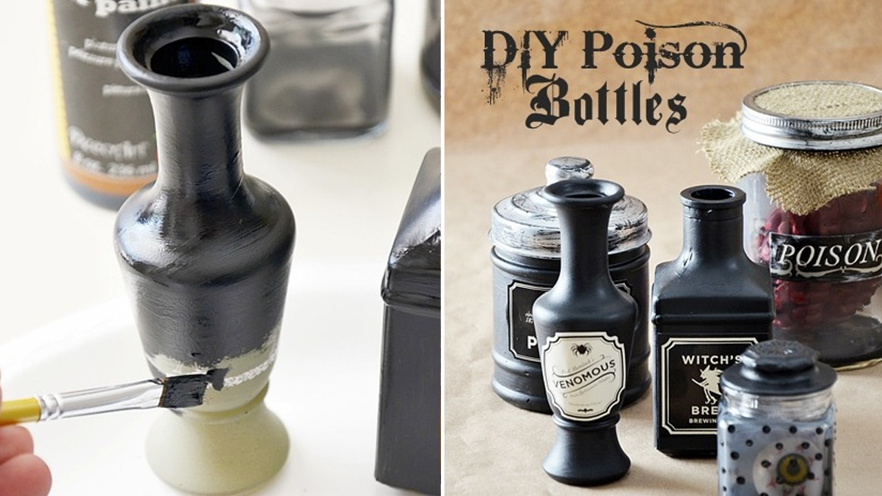 DIY Halloween Poison Bottles