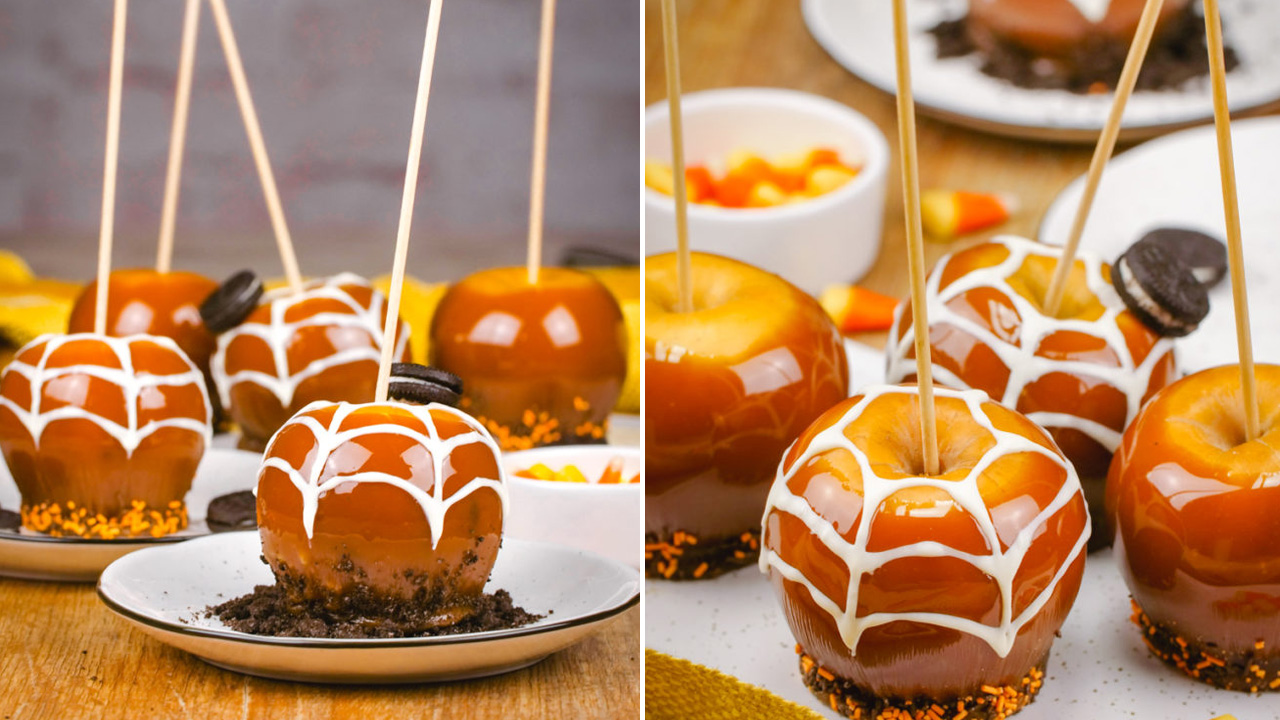 Easy Caramel Halloween Apples