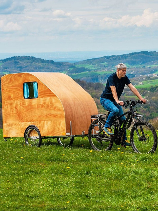 A Wooden Bicycle Trailer that Costs Just $6K