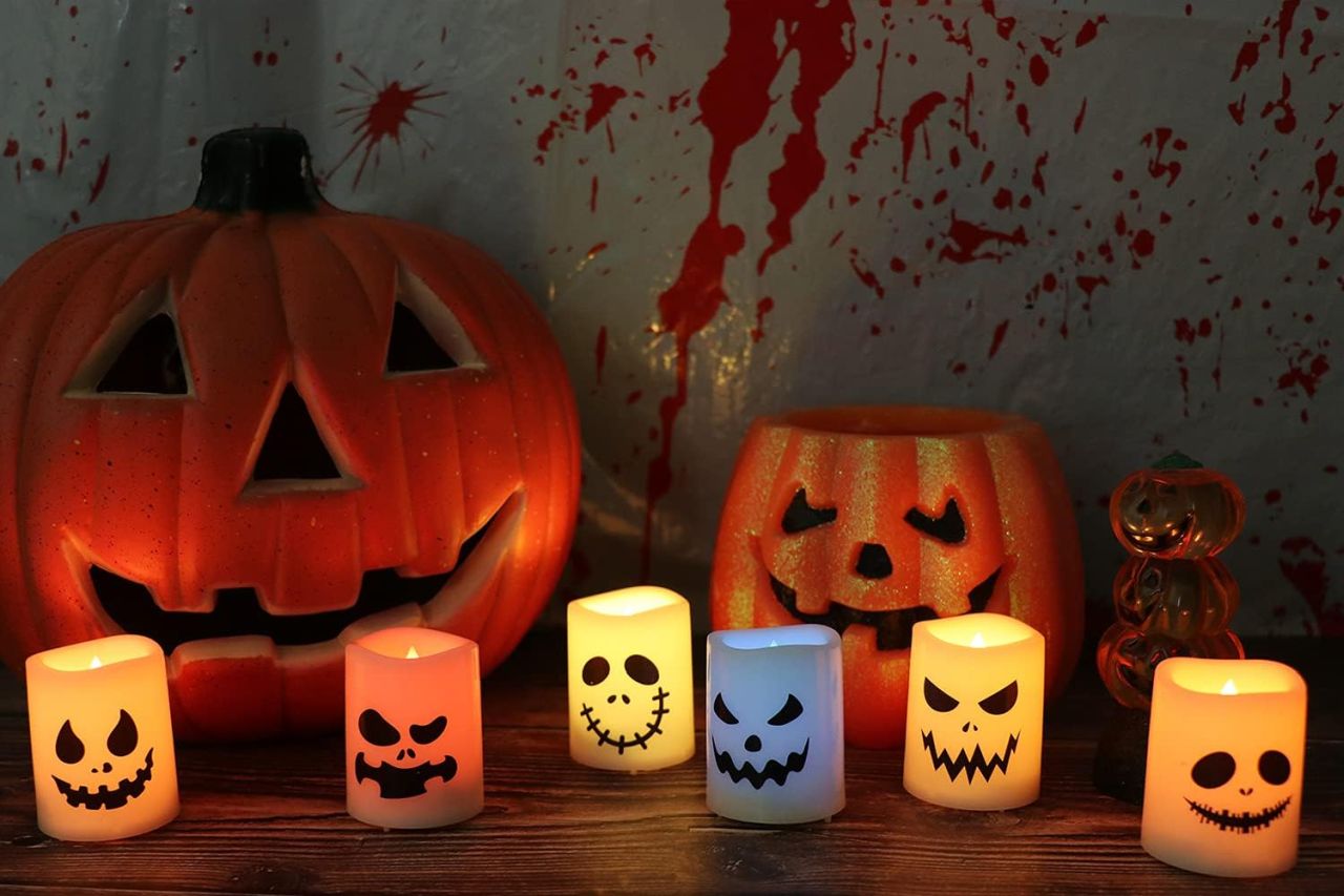 GenSwin Halloween Flameless Votive Candles