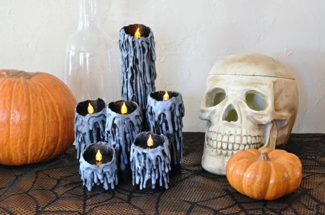 Halloween Toilet Paper Roll Candles