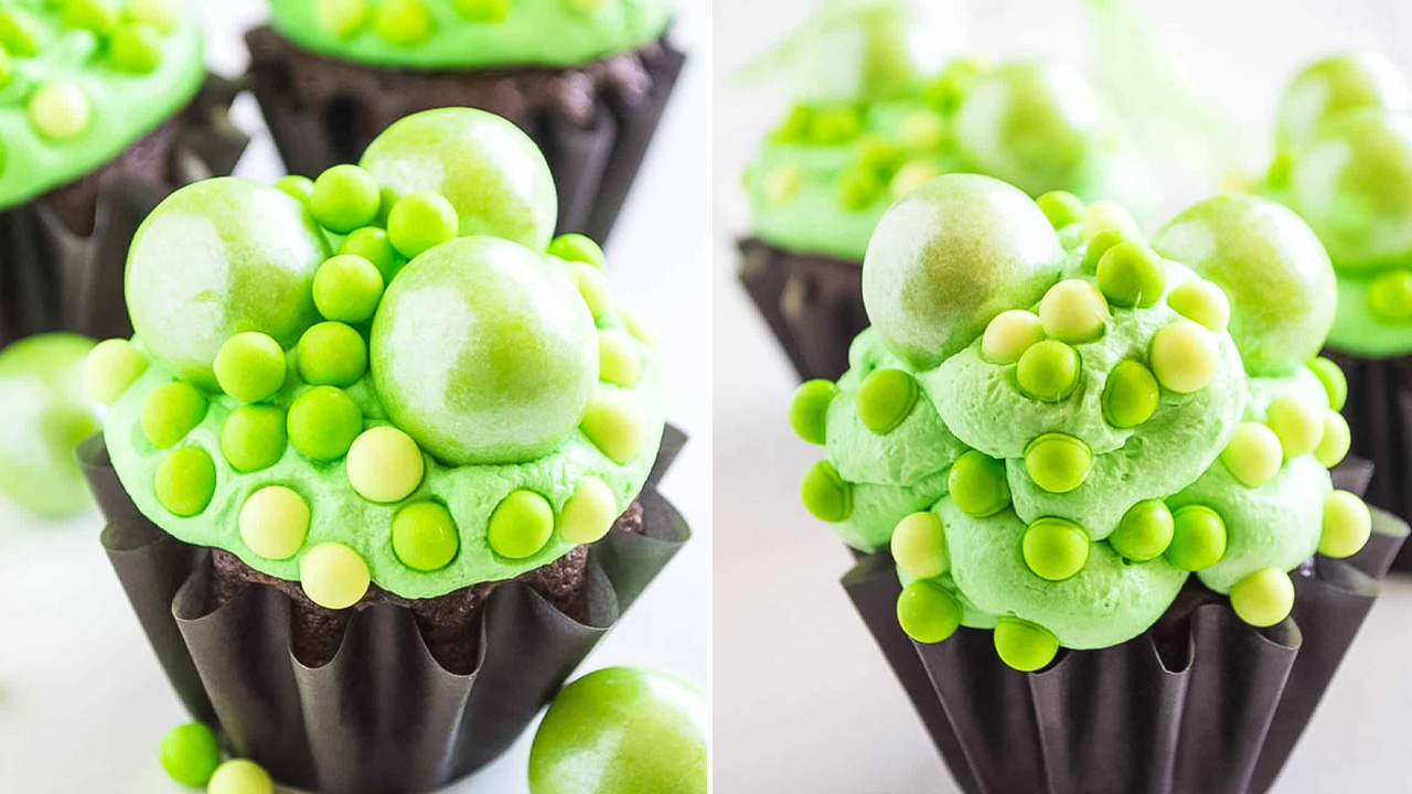 Halloween cupcake ideas - Witch’s Brew Cupcakes