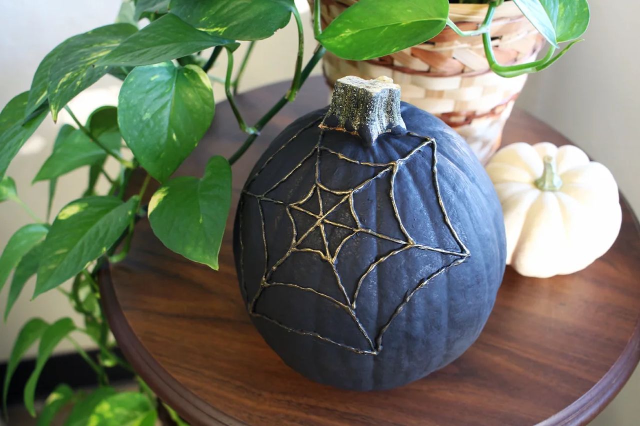 Hot Glue Spider Web