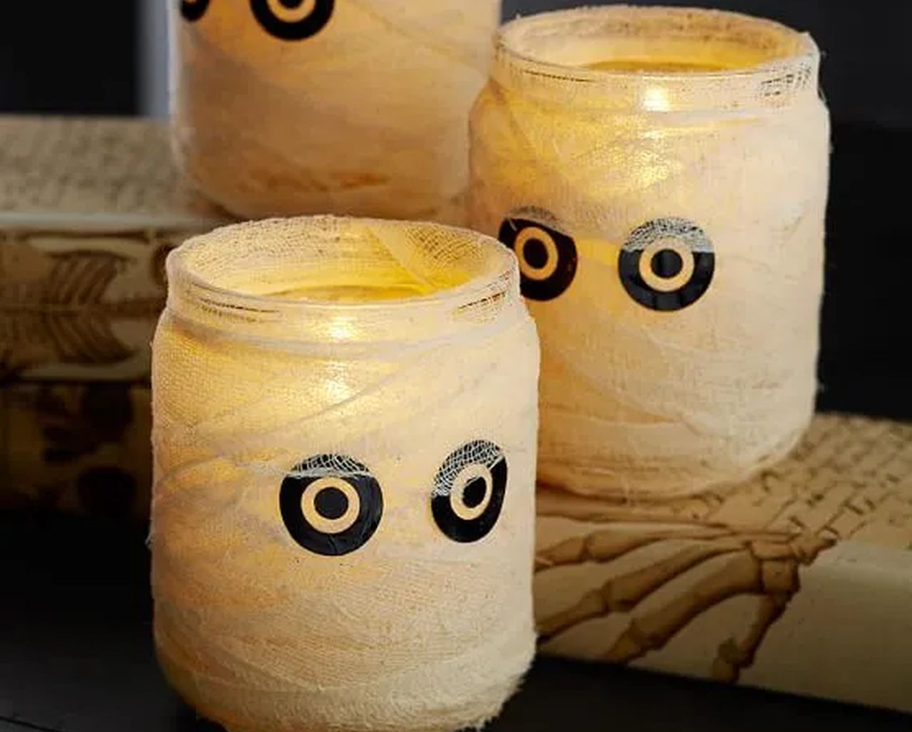 Mummy Mason Jar Luminary