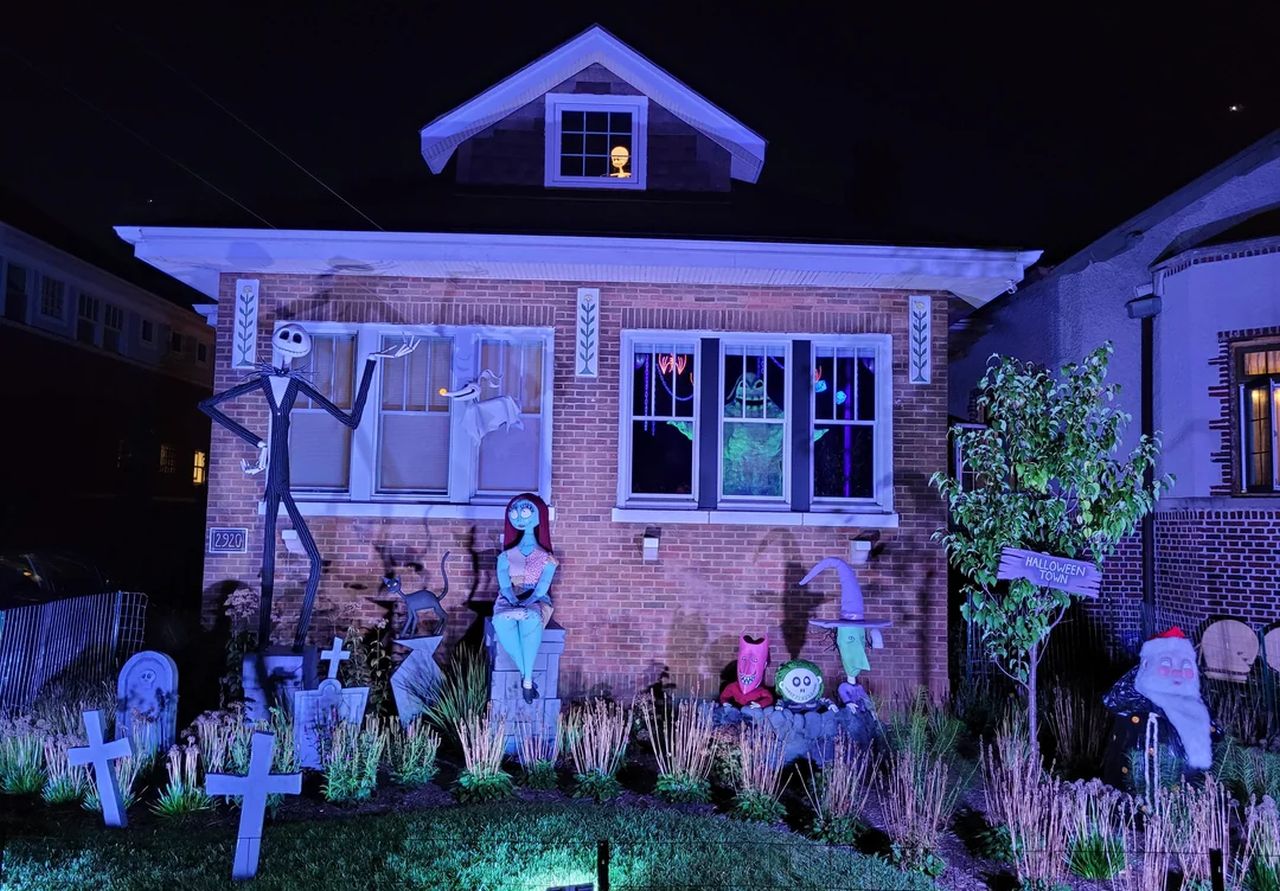 Nightmare before christmas inspired spooky halloween decoration