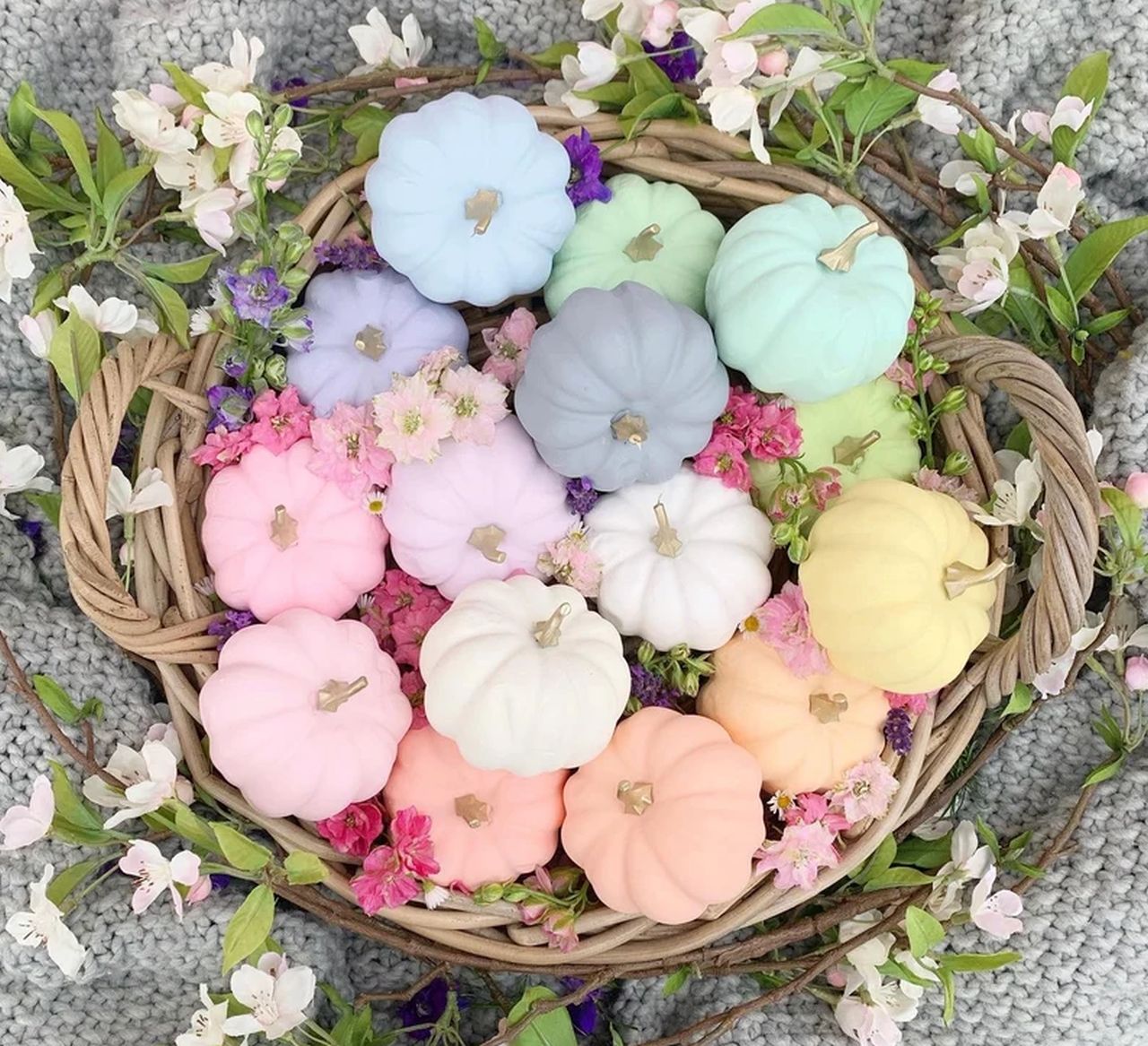Pastel Pumpkins for Halloween Decor