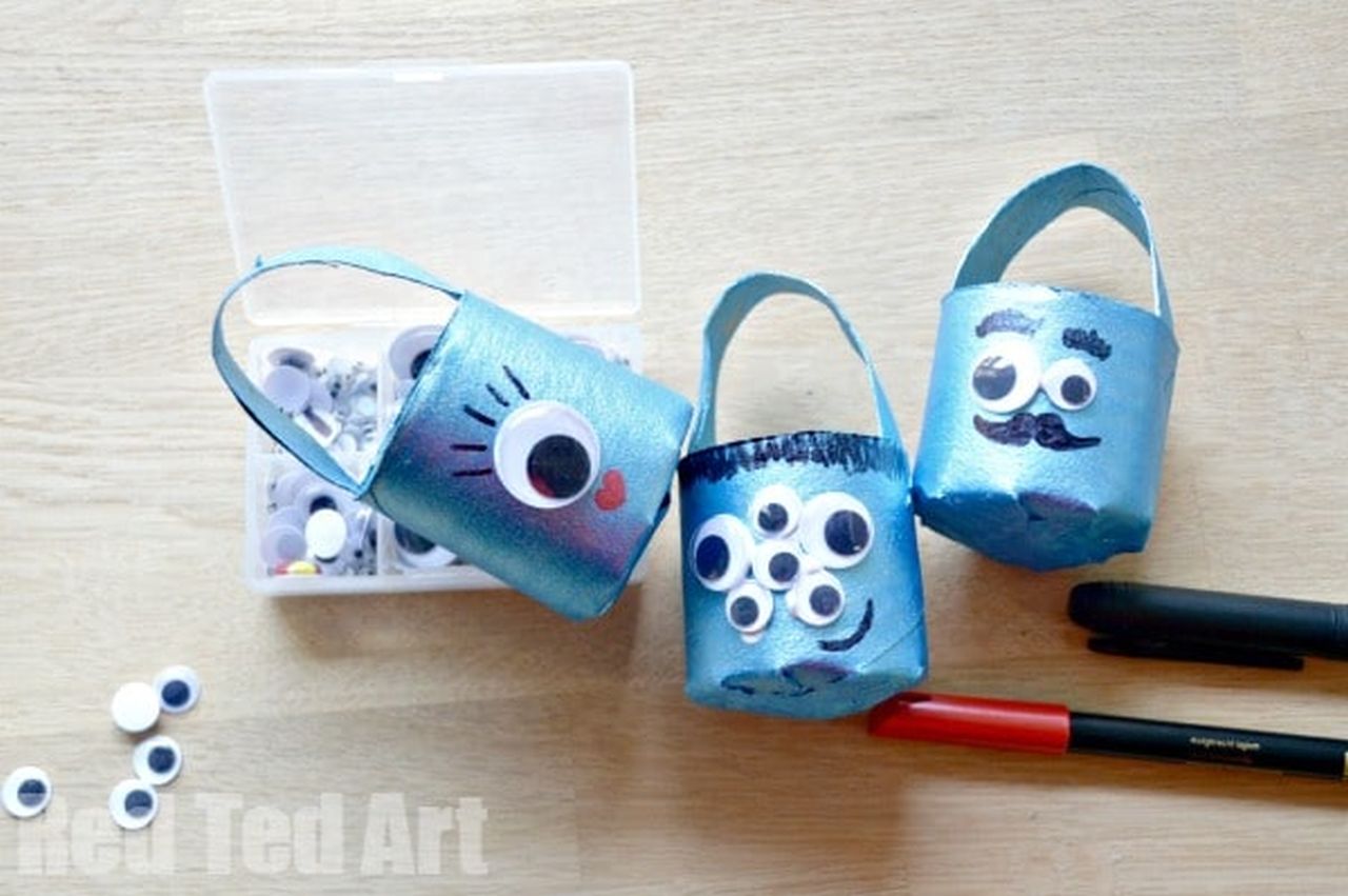 Toilet Paper Roll Treat Buckets