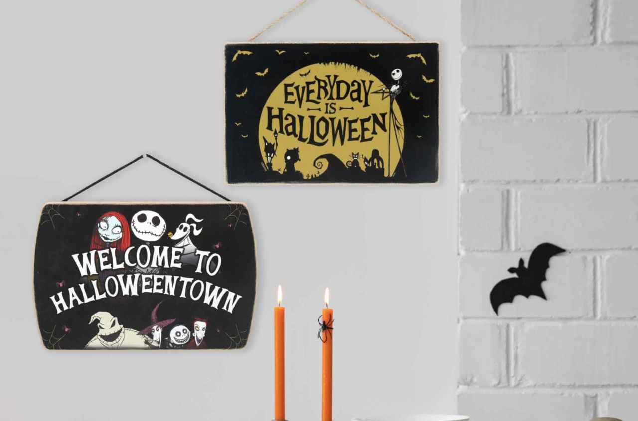 Welcome to Halloween Town Wood Hanging