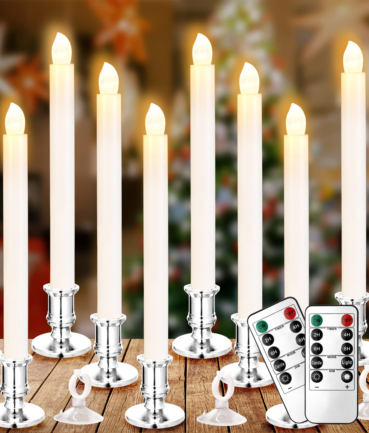 8 Pack LED Christmas Candles