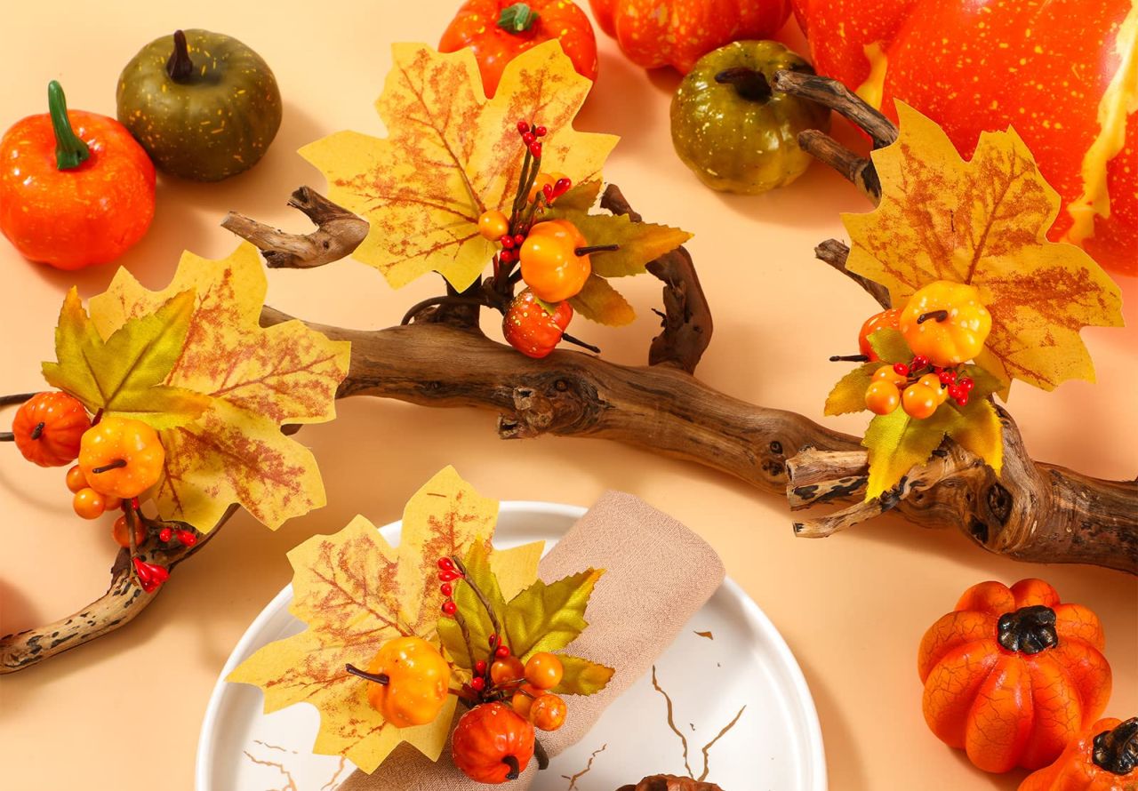 Berry Harvest Maple Fruit Pumpkin Napkin Ring