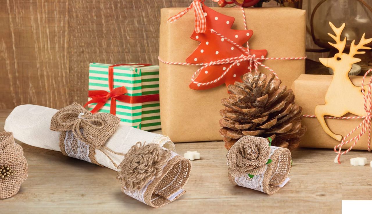 Best Thanksgiving napkin holder - Thanksgiving Burlap Flower Napkin Rings