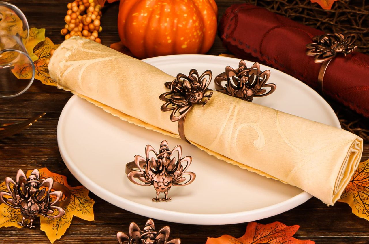 Best Thanksgiving napkin holder - Turkey Napkin Rings