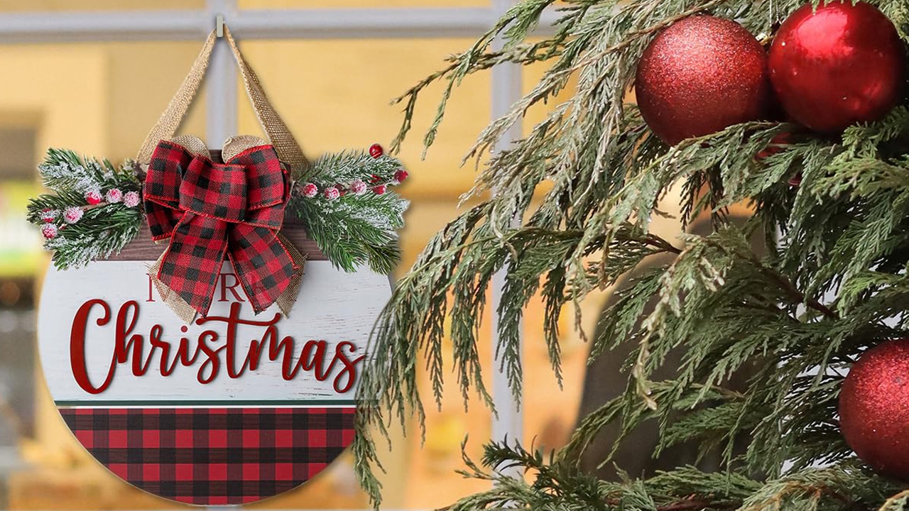 Christmas Wreath Sign Décor