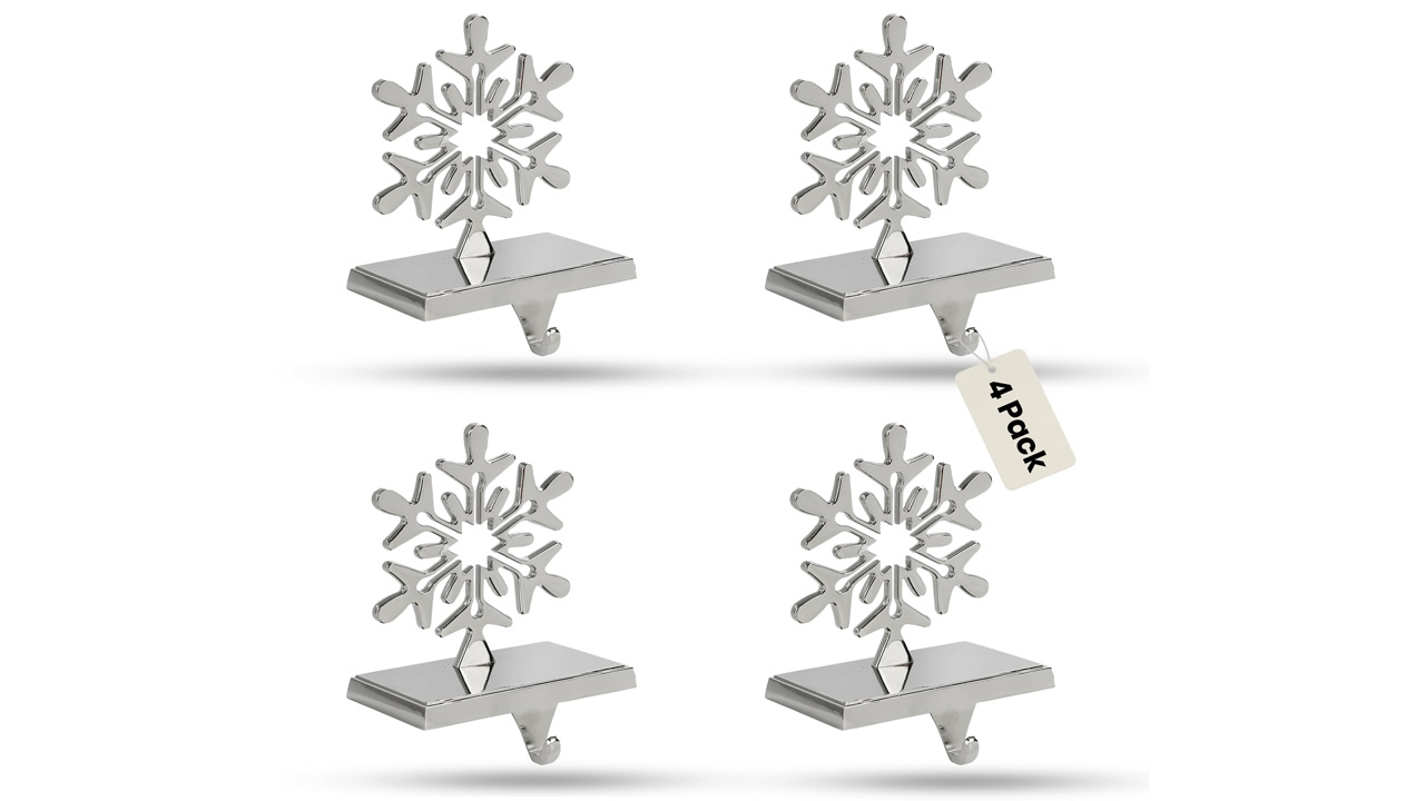 Chrome Snowflake Stocking Holder