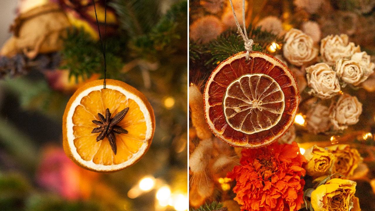 Dried fruit ornament fro Christmas decoration