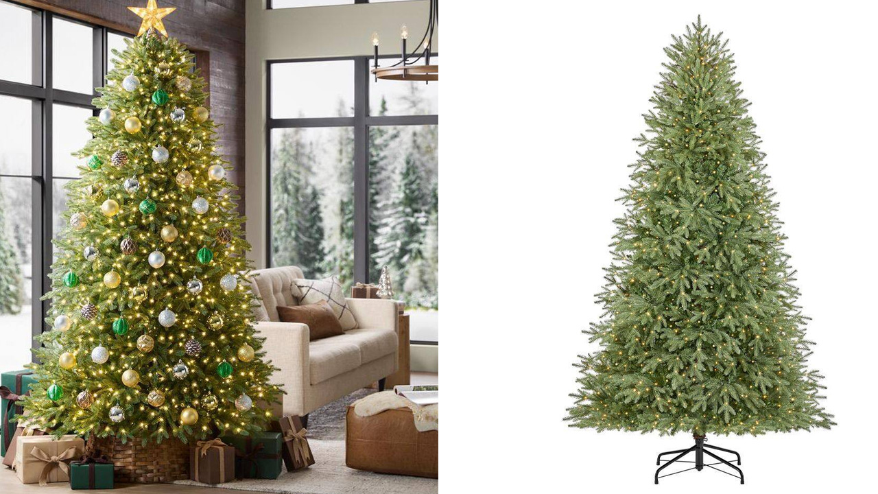Jackson Noble Prelit 7.5 ft Artificial Christmas Tree