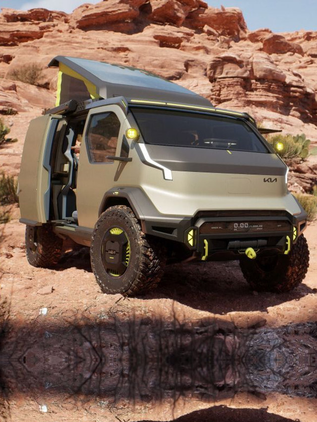 Kia PV5 WKNDR Camper Concept Can Tackle Rugged Terrains