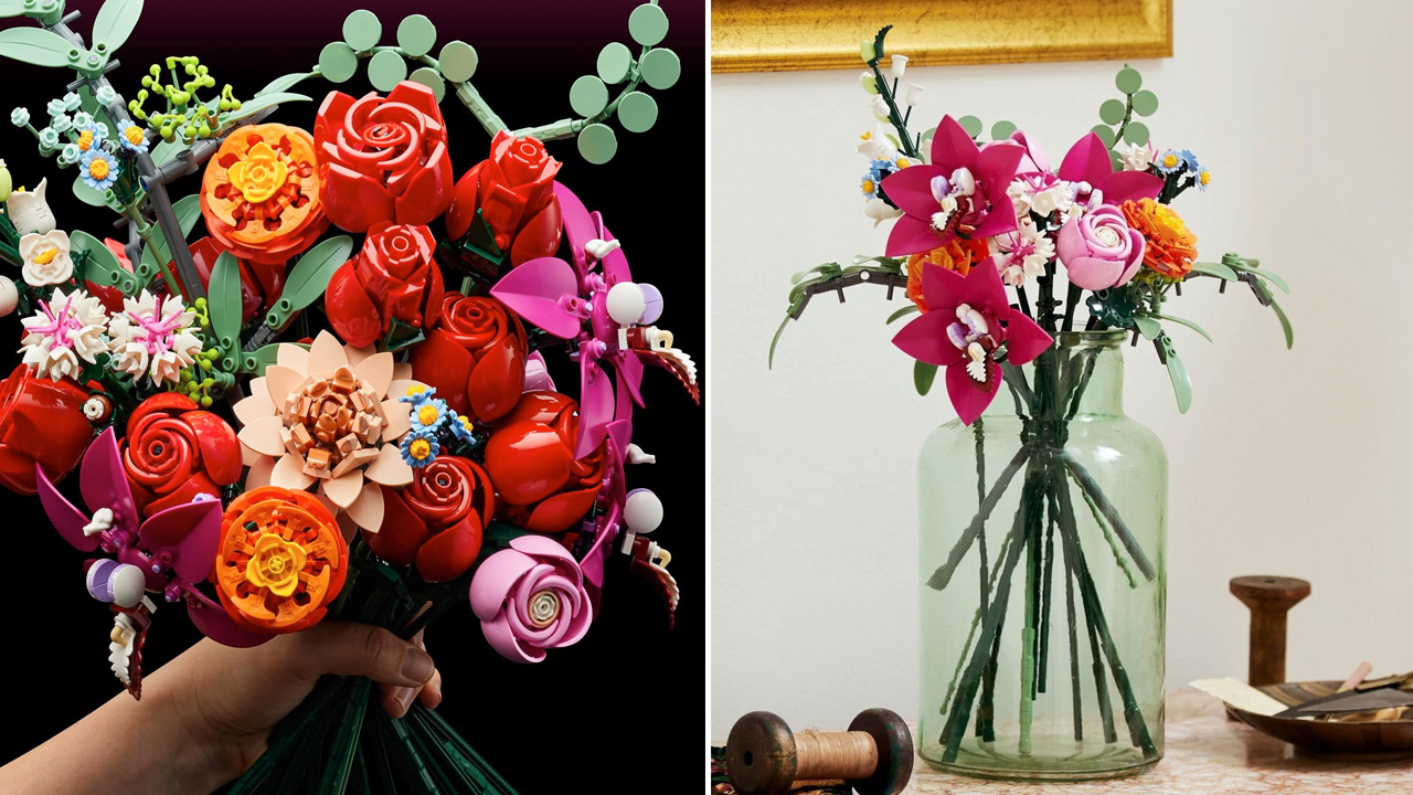 LEGO Botanicals Pretty Pink Flower Bouquet Building set