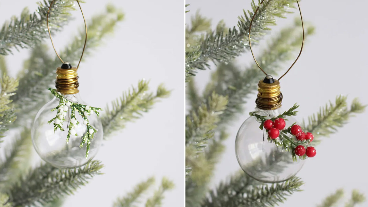 Lightbulb Christmas Tree Ornament