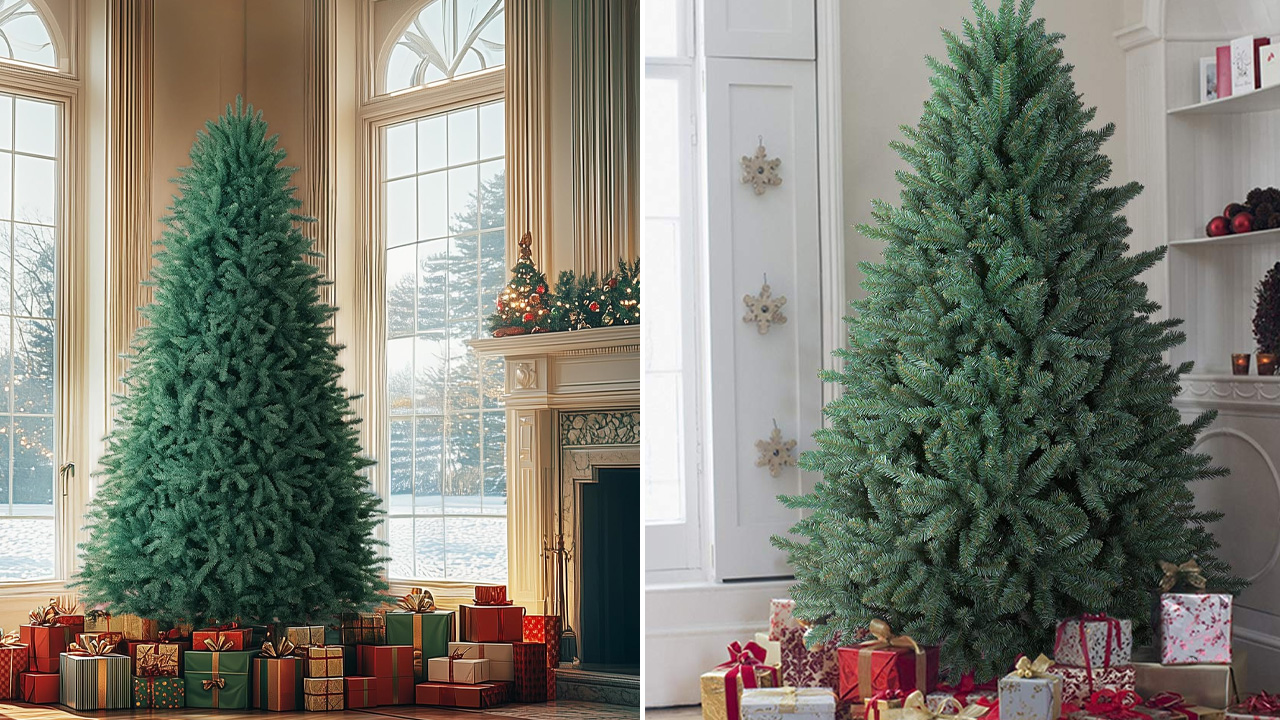 OasisCraft 7.5 ft Blue Spruce Artificial Christmas Tree