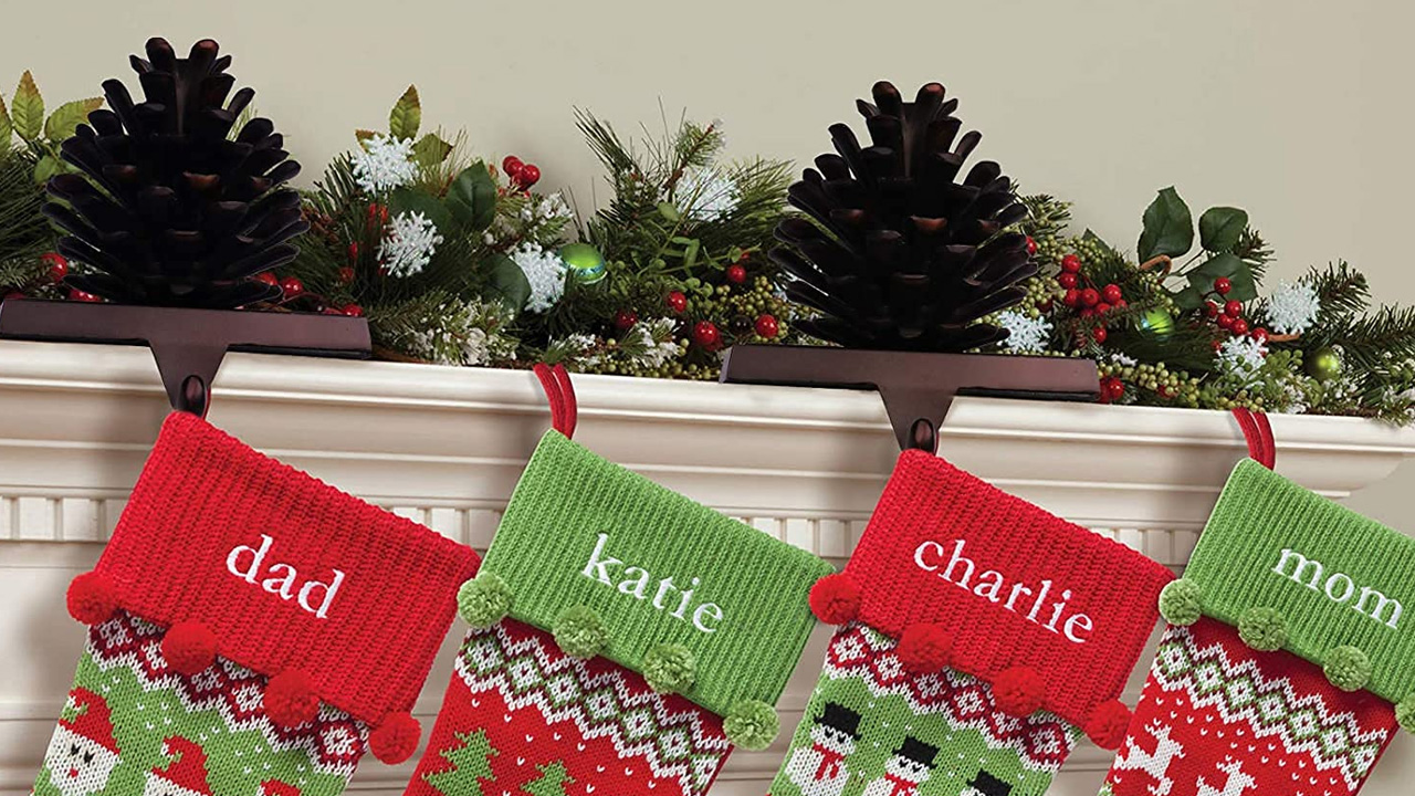 Pine Cone Christmas Stocking Holders