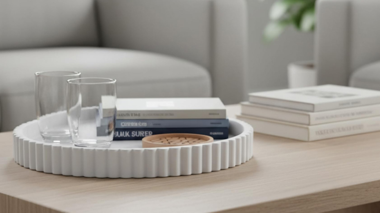 Round Coffee Table Tray