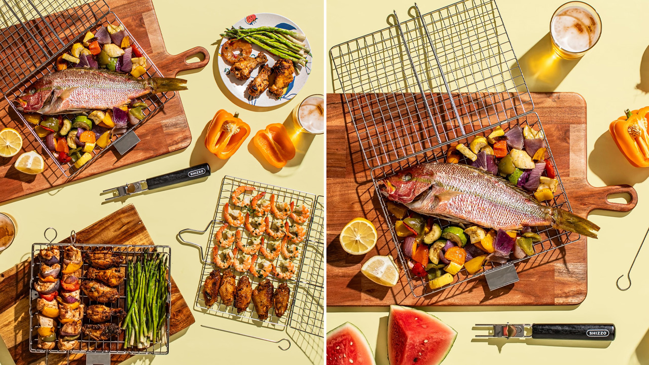 SHIZZO Grill Basket Set