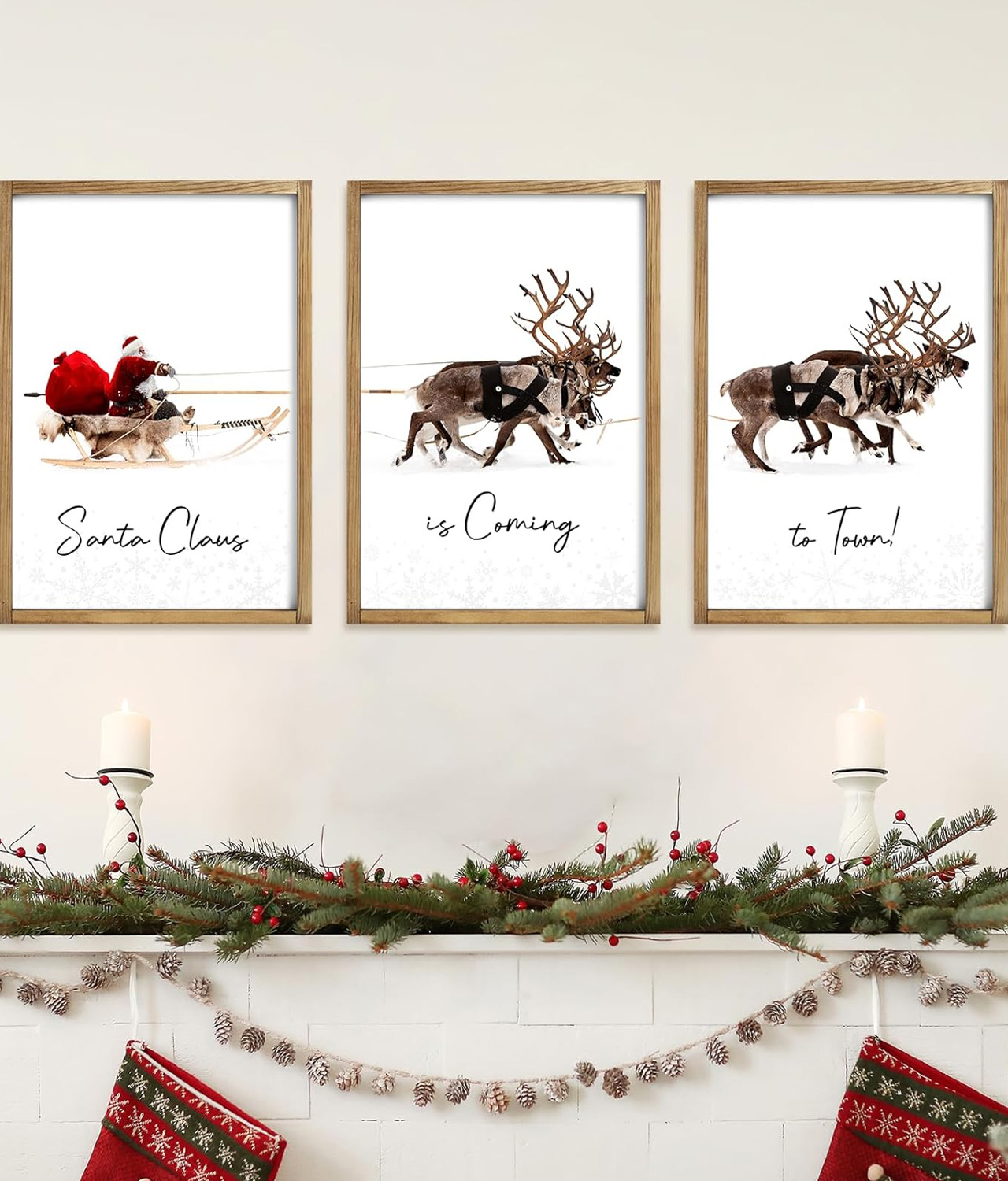 Three piece Christmas Wall Art