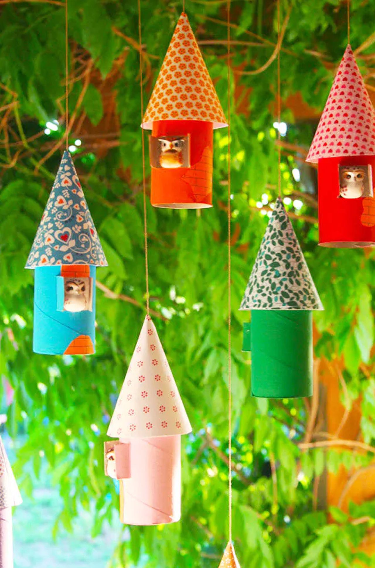 Toilet Paper Roll Tree Ornaments