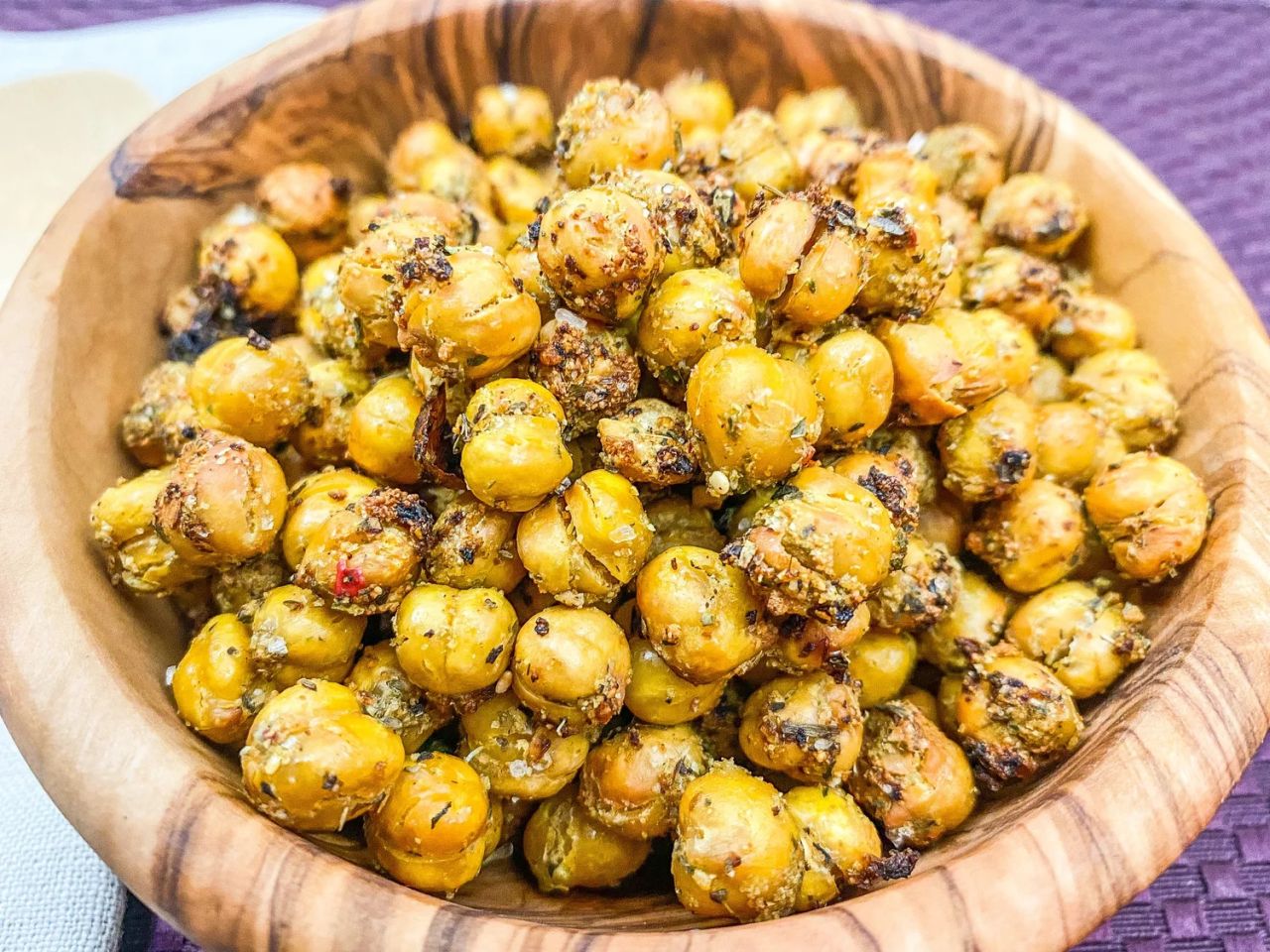 Warm Garlic Herb Chickpeas