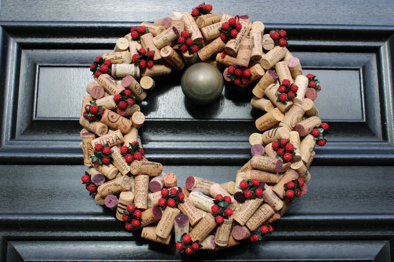 Wine Cork Christmas Wreath