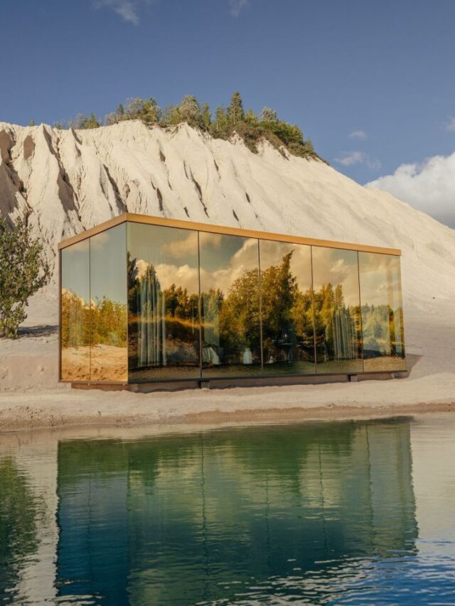 ÖÖD Golden Glass Tiny Home Disappears Into Nature