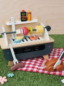 Tenderleaf Wooden BBQ Play Set for Kids-8