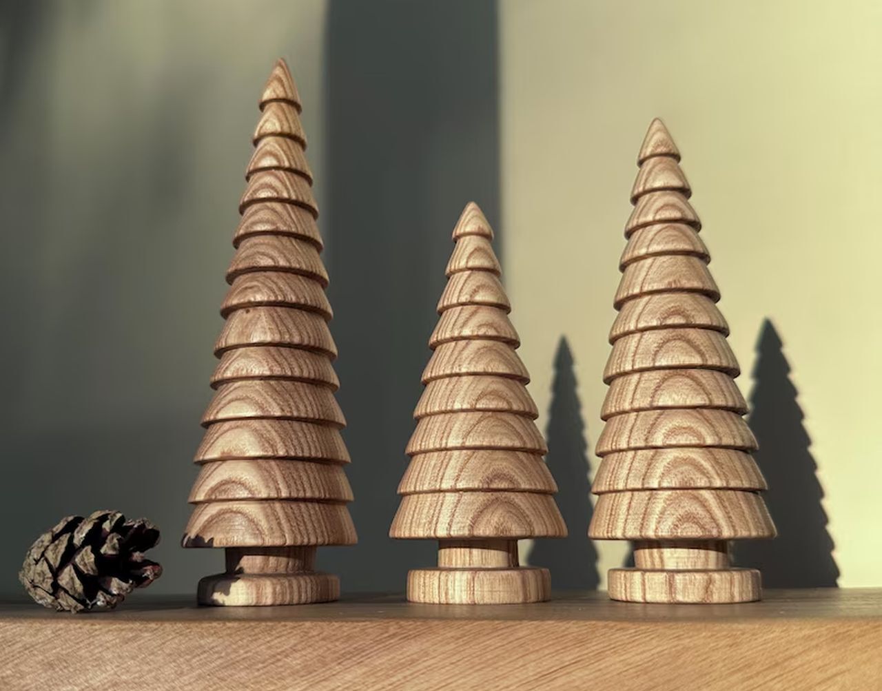 3 Set Wooden Christmas Trees (1)