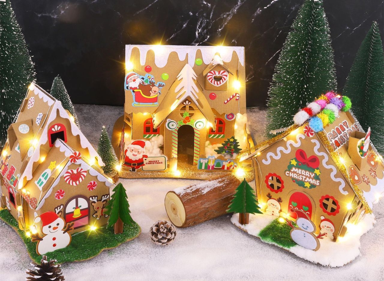 4-set DIY gingerbread house kit