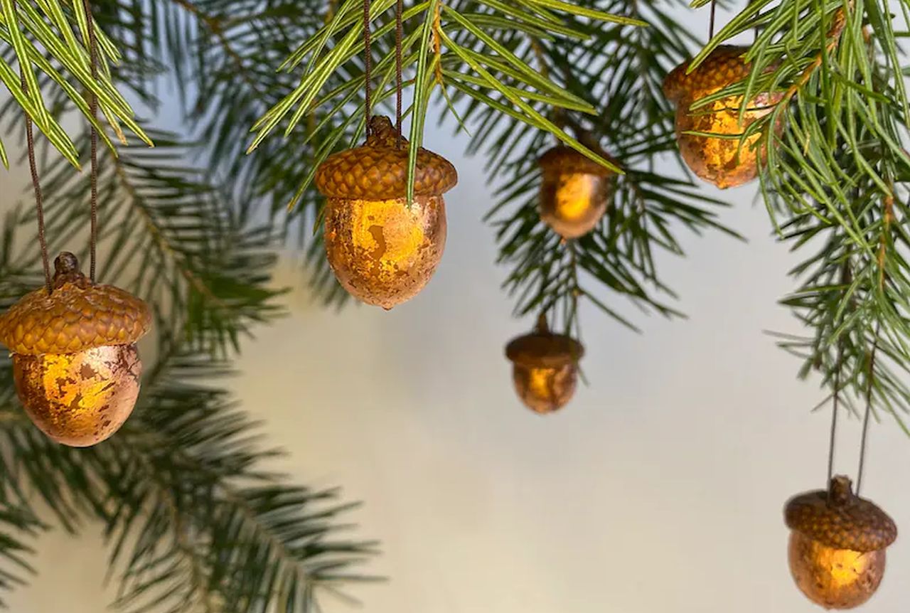 Acorns Christmas tree ornaments