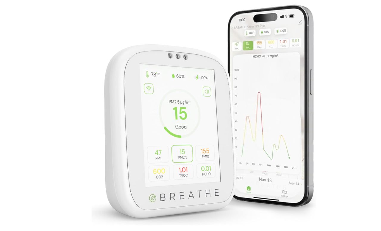 BREATHE Air Monitor – Smart Indoor Air Quality Sensor