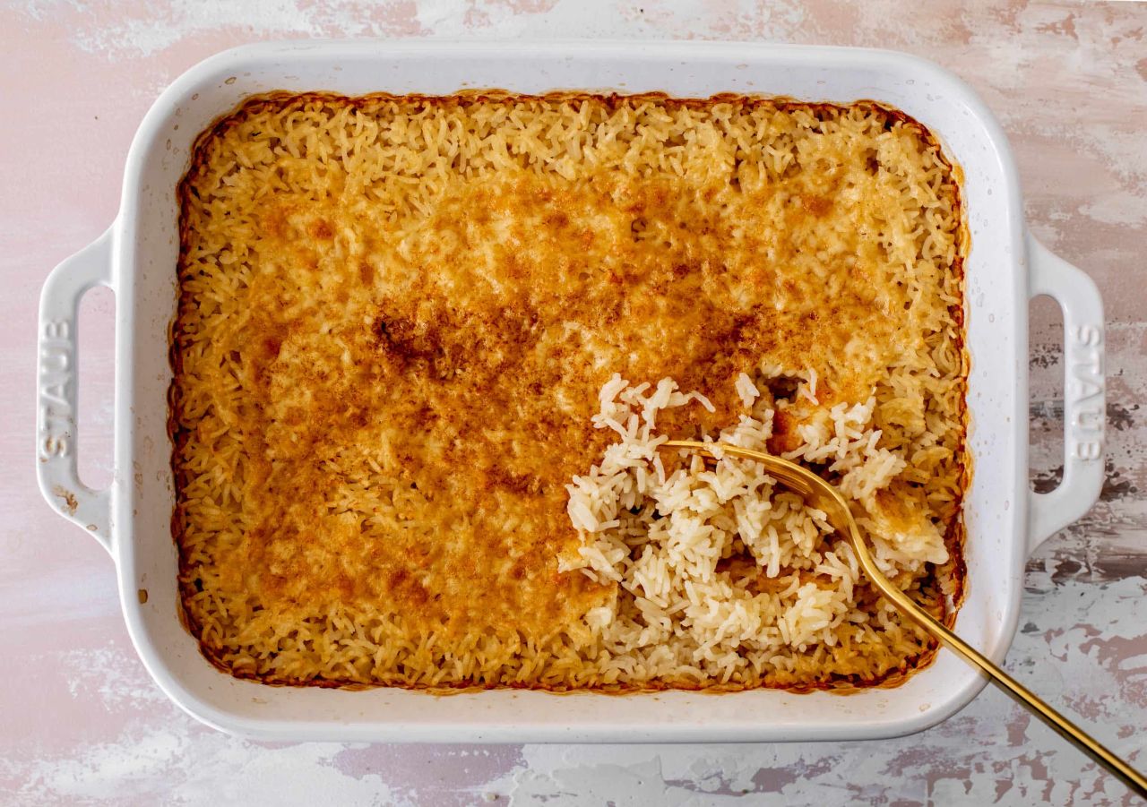 Baked Cheesy Rice