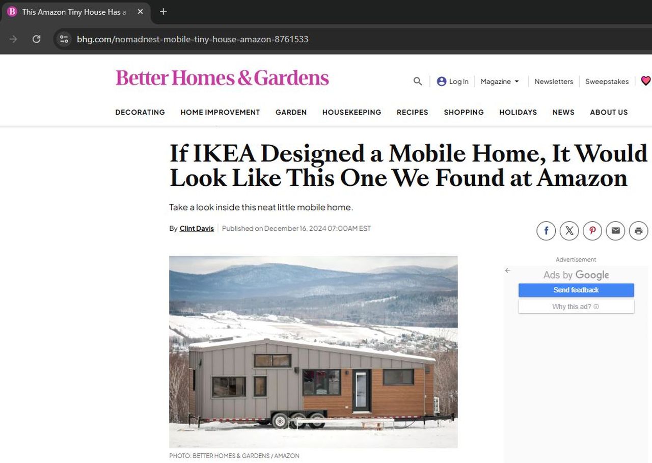 Better Homes and Gardens Coverage of Tiny House