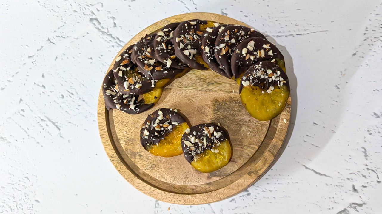 Candied Oranges Dipped in Chocolate - 1