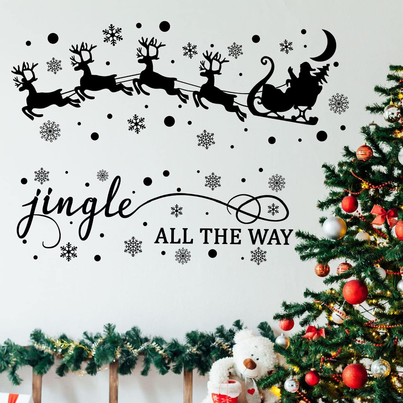 Chinco Four Sheets Christmas Wall Decal